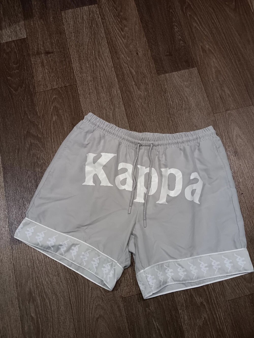 Kappa Logo Athletic Shorts in Light Gray
